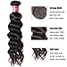 Dinoce Compatible with Longqi Beauty Brazilian Natural Wave Virgin Hair 1 Bundle Unprocessed Remy Human Natural Wavy Hair Weave, Natural 1b Color Can Be Dyed, 100g (14 Inches)