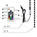 Exgreem Bias Lighting fo HDTV Neon Accent LED Strips Bias Backlight RGB Lights with Remote Control for HDTV, Flat Screen TV Accessories and Desktop PC, Multi Color (39 inches)