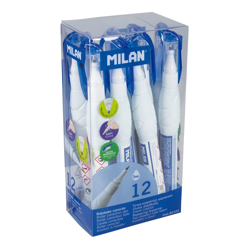 Milan Caja 12 roller correctores 7ml
