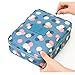 ITraveller Itraveller Printed Multifunction Portable Travel Toiletry Bag Cosmetic Makeup Pouch Case Organizer for Travel (Blue Flowers)