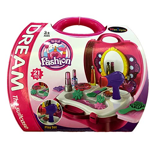 Wentoyce Kids Pretend Play Make Up Case And Cosmetic Set Durable