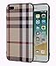 iphone 7 Plus/iphone 8 Plus Case,Retro Plaid Stripes Black TPU Rubber Protective Cover for Apple iphone 7 Plus/iphone 8 Plus 5.5 inch - Khaki Plaid