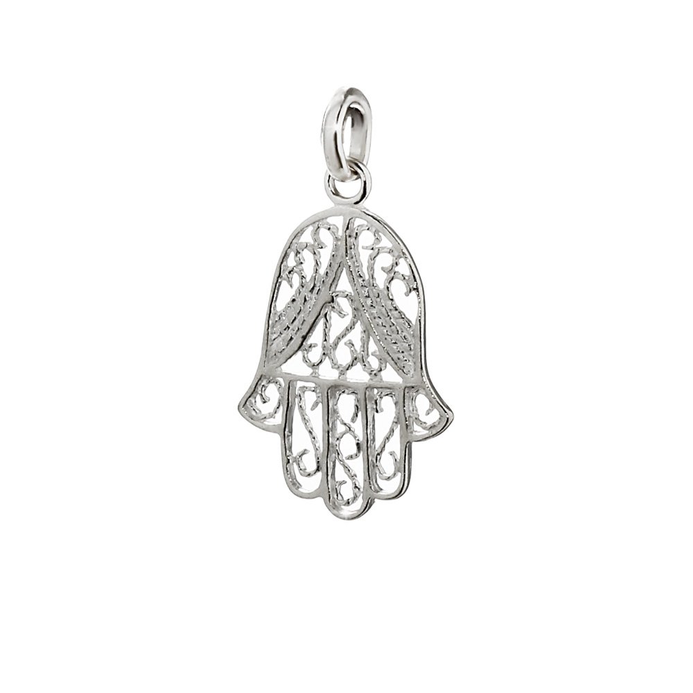 NKlaus 925 Sterling Silver Pendant Hand of Fatima/Eye of Fatima Charm 19x15mm 5022