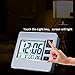 Hiyoo Digital Desk Clock Refrigerator Hood Kitchen Timer 12/24 Hour Alarm Date Week Indoor Thermometer LCD Backlight Clock Battery Operated Table Room Office Senior