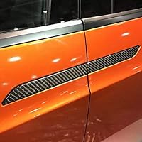 Coolko Newest Tesla Model X Car Special Modification Parts Carbon Fiber Stickers Protection 16 Pieces Stickers Black Stickers