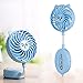 Luxxio Mini Personal Cooling Handheld Fan - Cordless USB Rechargeable Battery with 2 Speeds - Portable Folding Electric Desk Fans for Women Men Kids Outdoor Traveling Fishing Camping (Blue)