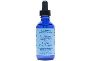 Eidon Ionic Minerals Immune Support Supplement Liquid Concentrate - Immune Booster Mineral Drops with Zinc, Selenium, Sulfur, Support & Maintain Immune System, No Preservatives or Additives - 2 oz