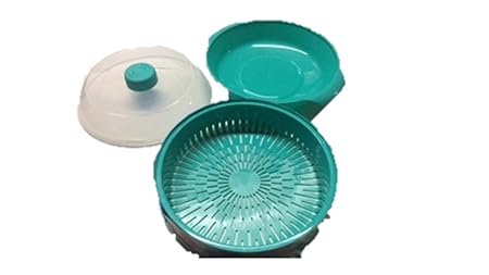 Vaporera para microondas (redondo, 3 piezas: Amazon.es: Hogar