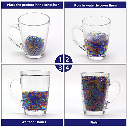 Multi Water Beads,100000 Water Beads for Kids Non Toxic,Water Beads Sensory Toys,Gel Water Beads,Sensory Beads,Electric Ball Gun,Jelly Balls,Gel Ball Blaster Ammo,Splatter Ball Gun(Multi,6-7-8mm)