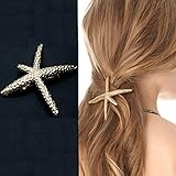 Ella-jewelry Fashion Stylish Metal Starfish Hairclip Special Sea Lover Star Hair Clip for Women Girl Baby