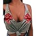 XWDA Women's Sleeveless Tee T-Shirt Floral Print Loose V Neck Vest Tank Tops