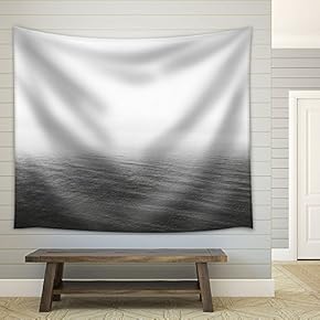 Landscape of Black Sea in Mist - Fabric Wall Tapestry Home Decor - 51x60 inches