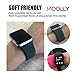 MOOLLY for Watch Band 42mm 44mm, Soft Silicone Watch Strap Replacement Sport Band Compatible with Watch Band Series 5 Series 4 Series 3 Series 2 Series 1 Sport & Edition (42mm 44mm M/L, Olive Green)