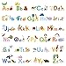 DECOWALL DAT-1708 My First Alphabet ABC with Pictures Kids Wall Stickers Wall Decals Peel and Stick Removable Wall Stickers for Kids Nursery Bedroom Living Room décor