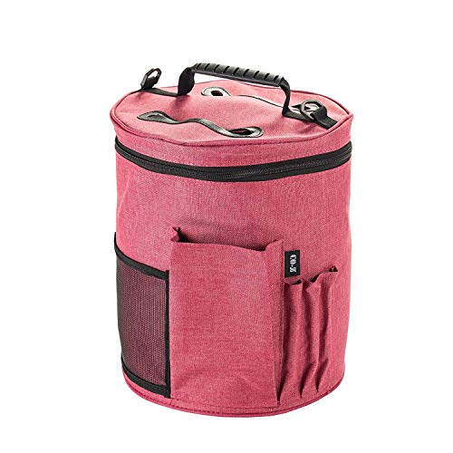 Knitting Bag for Yarn Storage. Portable, Light and Easy to Carry- Enjoy Knitting/Crocheting Anywhere. Pockets for Accessories and Slits on Top to Protect Yarn and Prevent Tangling - Thumbnail 5