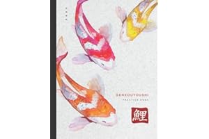 Genkouyoushi Practice Book: Japanese Kanji Practice Notebook with 120 Pages of Blank Genkouyoushi Paper | Writing Practice Book for Japanese Kanji ... Japanese Koi Fish Art Cover (8.5 x 11 in)