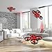 SKYKING Remote Control Drone Nano Drone S-011 Nano Quadcopter 3D Flips Headless Mode 6 Axis Gyroscope Extra Propellers Kids Red