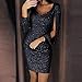 Women’s Mini Bodycon Cocktail Dress – Ladies Elegant Shiny Sequined Pencil Dresses – Hollow Long Sleeve Evening Gownthumb 1