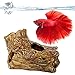 SunGrow Betta Log: Hollow Log for Fish to Hide, Play, Sleep and Breed: Natural Look: Purifies Water: Great for Aquarium Decoration with Moss