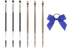 Eyebrow Brush,6 Pcs Professional Spoolie Brush And Angled Brow Brush Eyelash Brush For Eye Makeup,Multi-Functional Mini Eyela