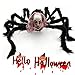 Halloween Large Spider Decoration, Jumbo Horror Skeleton Spider Prank Prop with Vivid Red Eyes and Scarf Foam Props for Indoor Outdoor Yard Scary Realistic Araneid Hallowmas Party Supplies Décor