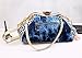 COOFIT Women's Denim Blue Knitted Top Handle Handbags with Shiny Rhinestone