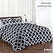 Basic Beyond Down Alternative Comforter Set (Queen, Navy) - Reversible Bed Comforter with 2 Pillows Shams for All Seasons