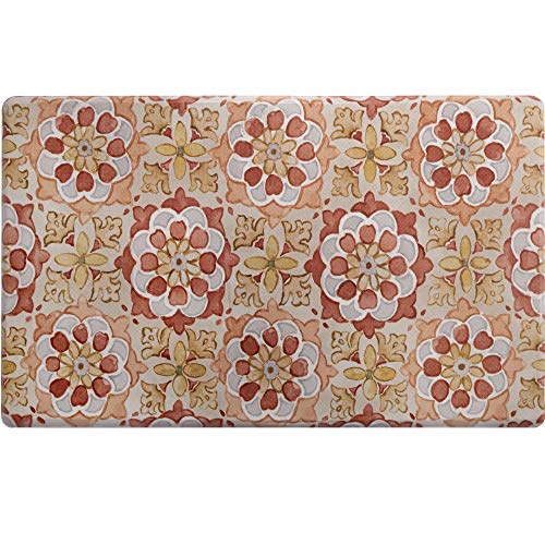 SoHome Cozy Living Anti Fatigue Mat Kitchen Mat Non Slip Stain Resistant Easy Clean 1/2 Inch Thick Kitchen Floor Mats, Turkish Spice 18" x 30"