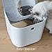 Modkat Top-Entry Litter Box - Reduces Litter Tracking, Swivel Lid for Easy Cleaning, Leak-Proof, Dog Proof - Includes Scoop & Reusable Liner Black