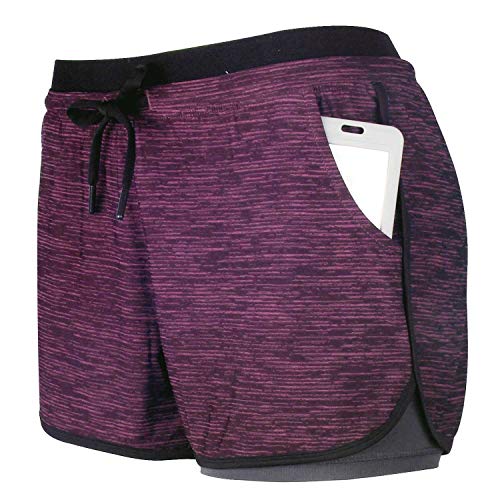 RIBOOM Women Workout Running Shorts 