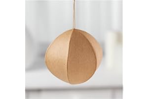 Factory Direct Craft Package of 6 Paper Mache Unfinished Hanging Ornaments - Ready to Finish and Decorate