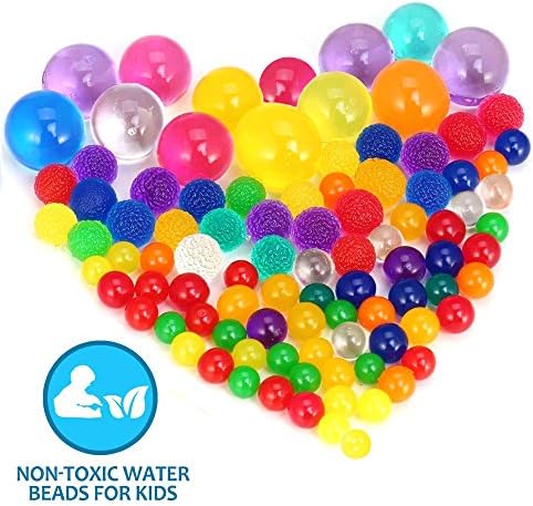 Water Beads 60000 Pcs Icy Soft Water Gel Orbeez Beads Pearls for Vase Filler Water Beads Pool, Wedding Centerpiece, Kids Tactile Sensory Toys, Party and Home Decoration