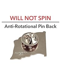 Pin para solapa esmaltado de bandera americana, fabricado con orgullo en EE. UU. (tono plata)
