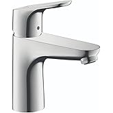 hansgrohe Focus Modern Upgrade Easy Clean 1-Handle 1 7-inch Tall Bathroom Sink Faucet in Chrome, 04371000
