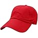 Falari Classic Baseball Cap Dad Hat 100% Cotton Soft Adjustable Size Red