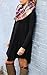 MOLERANI Women's Solid Long Sleeve Casual Loose T-Shirt Dress (XL, Black)
