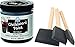 kedudes Chalkboard Paint kit - Quality Chalkboard Paint Black, with Three Foam Brushes, Wood Handles, 3 Sizes. - Create usable Chalkboard Surfaces on Furniture, Doors, Drawers and More!