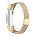 Fitbit Alta Band,Vancle Alta HR Milanese Loop Stainless Steel Metal Replacement Accessories Wristband Strap with Magnet Lock for Fitbit Alta HR 2017 / Fitbit Alta 2016 (No Tracker) (Gold)