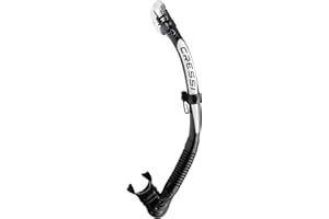 Cressi Foldable Adult Dry Snorkel for Scuba Diving, Snorkeling - Alpha Ultra Dry Made in Italy