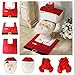 KOBWA Christmas Decoration Bathroom Decoration Santa Toilet Seat Cover and Rug Set