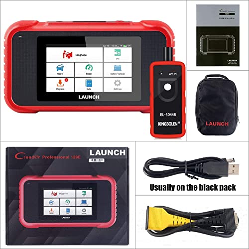 LAUNCH OBD2 Scanner CRP129E 2023 Newest Elite Ver, Engine/ABS/SRS/TCM Scan Tool 8 Reset Oil Lamp