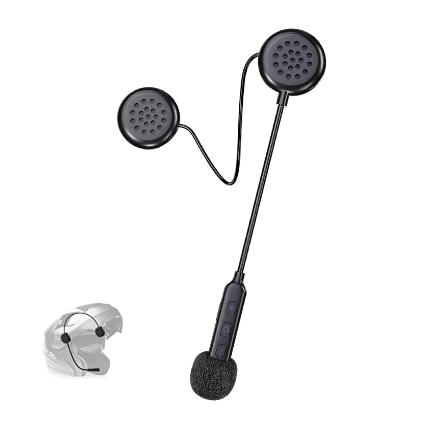 YYTFY Motorcycle Helmet Bluetooth Headset with Bluetooth 5.0,Ultra-Thin Wireless Bluetooth Headset,Hands Free Music Call Control Waterproof Helmet Speaker for Motorbike Sport Cycling/Skiing/Riding