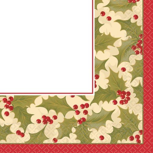 Winter Holly Lunch Napkins 100ct