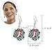 Zhenhui Set of 4 Pairs Silver Tone Christmas Dangle Earrings Set for Women Girls with Red Wreath Santa Claus Stockings White Snowman Xmas Thanksgiving Themed Gift