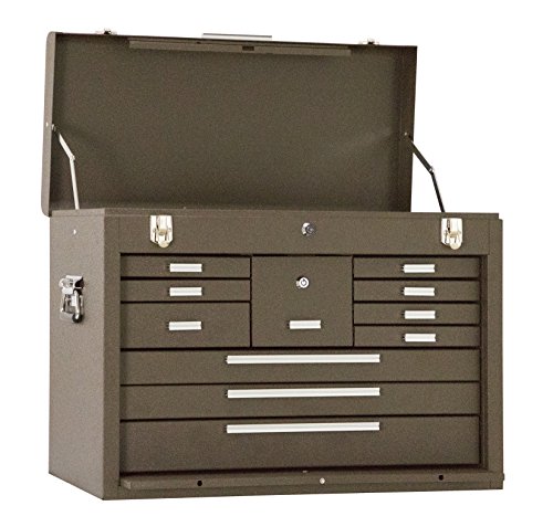 Kennedy Manufacturing 3611B 11-Drawer Machinist's Chest with Friction Slides, Brown Wrinkle