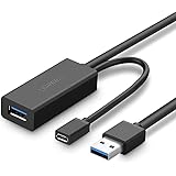 UGREEN USB Verl&auml;ngerung kabel aktiv 3.0 USB Verl&auml;ngerungskabel Super Speed Kabel Stecker A auf Buchse A mit Signalverst&auml;rker Repeater 5m Schwarz