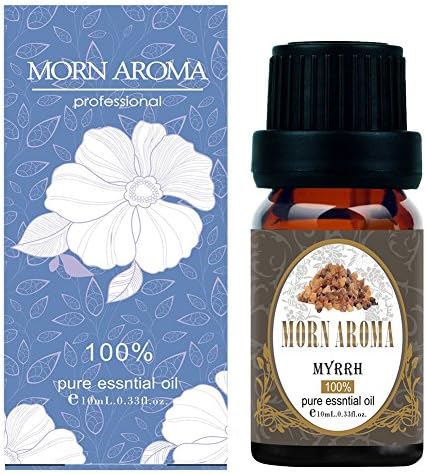 Morn Aroma Myrrh Essential Oil (100% PURE & NATURAL - UNDILUTED) Therapeutic Grade - 10ml Bottle - Perfect for Aromatherapy, Relaxation, Skin Therapy & More