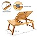 Laptop Desk Nnewvante Table Adjustable 100% Bamboo Foldable Breakfast Serving Bed Tray w’ Tilting Top Drawerthumb 4