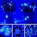 10 Pack Fairy Lights Battery Operated String Lights with 30 Micro LEDs on 10feet/3m Silver Copper Wire Starry String Light for DIY Party Christmas Costume Wedding Easter Table Decorations (Blue)