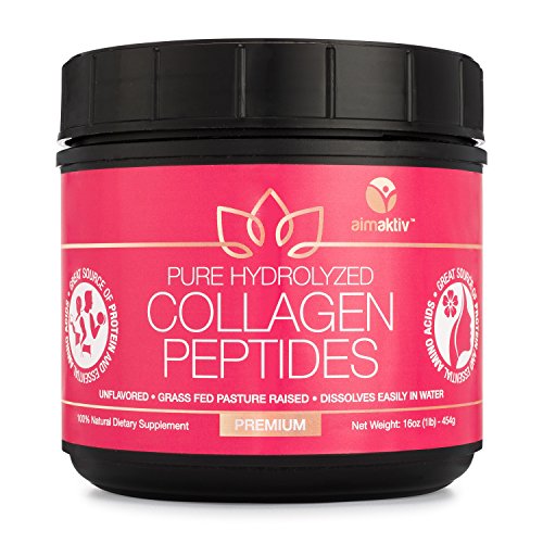 Premium Collagen Powder Peptides (16oz) Pure Hydrolyzed, 100% Natural, Grass Fed and Pasture Raised, Non GMO, Gluten Free, Unflavored, Water Soluble, Easy to Mix Premium Collagen Powder Peptides (16oz) Pure Hydrolyzed, 100% Natural, Grass Fed and Pasture Raised, Non GMO, Gluten Free, Unflavored, Water Soluble, Easy to Mix